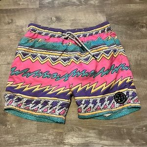 Maui & Sons Multicolor Retro Swim Trunks